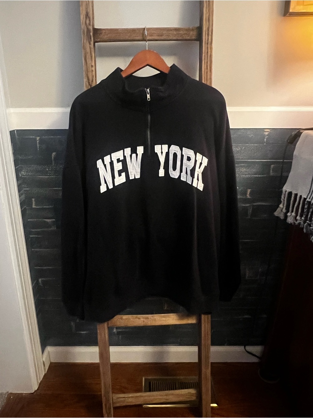 Aeropostale NEW YORK Half-Zip Pullover Sweater - Navy blue